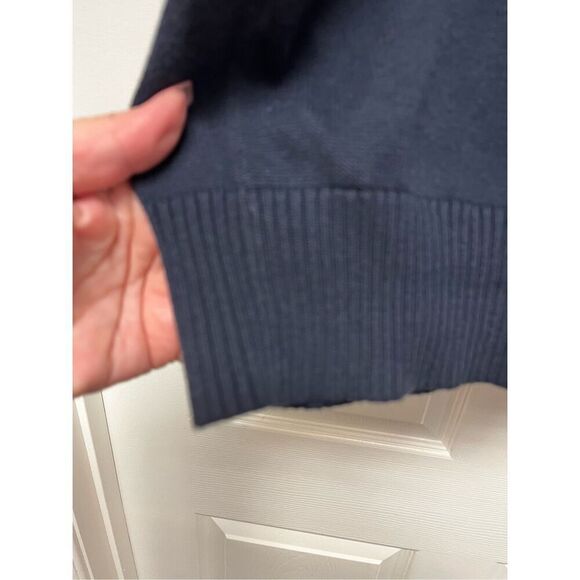 Duluth Trading Co. Navy & Burgundy Stripe Crew Neck Sweater sz XL EUC - Picture 5 of 7